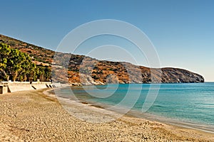 Gialia beach in Andros island, Greece