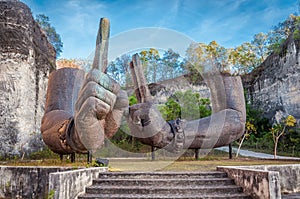 Giant Arms of Garuda Wisnu Kencana at Bali, Indonesia photo