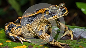 Giant Asia Toad, Barking Toad, Phrynoidis aspera, Bufo asper, Bufonidae. Generative Ai photo