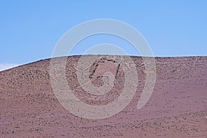 Giant Of The Atacama, Gigante De Tarapaca, large petroglyph on a rocky outcrop in the Atacama Desert, Tarapaca Region photo