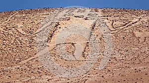 Giant of the Atacama, large petroglyph on a mountain in the Atacama desert, in the Tarapaca region of Chile. photo
