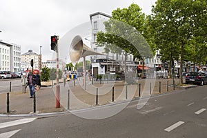 Giant Belgium Horn landmark from Bruxelles city