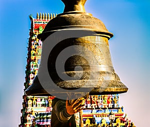 Giant Bell with a Hand on it in Namchi Sikkim