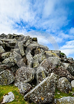 Giant boulders in Dartmoor, England