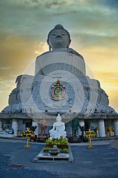 Giant Buddha statue on the top of the hill in Phuket, Thailand