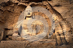 Giant Buddhas at Yungang Caves, Datong, Shanxi. China