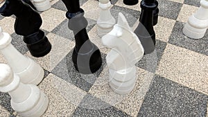 Giant chess on large chessboard