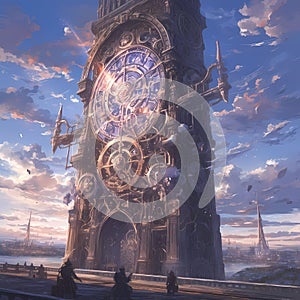 Giant Clock Tower: Timeless Elegance