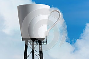 Giant Coffee Mug Reservoir Tower