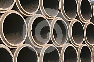 Giant concrete pipes