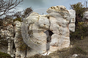 Giant details of the `Stone Wedding` landmark.