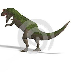 Giant Dinosaur Allosaurus With Clipping Path over