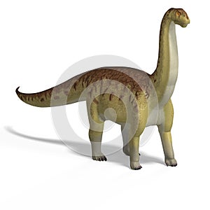 Giant dinosaur camasaurus With Clipping Path over