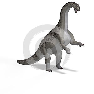 Giant dinosaur camasaurus With Clipping Path over