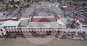 The Giant Dipper is a historic wooden roller coaster located at the Santa Cruz Beach Boardwalk. Vintage rides and 1911 Looff