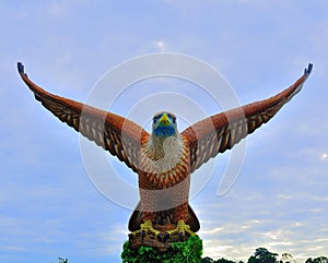 The giant eagle statue in Langkawi Island