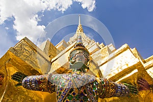 Giant at the Emerald Buddha Temple, Bangkok, Thailand