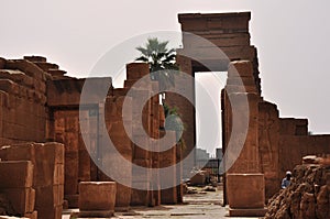 Giant entrance gates and columns in Egypt are very magnificent