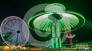 Giant Ferris Wheel and Yo-Yo Amusement ride