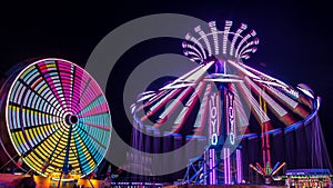 Giant Ferris Wheel and Yo-Yo Amusement ride