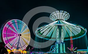 Giant Ferris Wheel and Yo-Yo Amusement ride