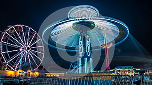 Giant Ferris Wheel and Yo-Yo Amusement ride