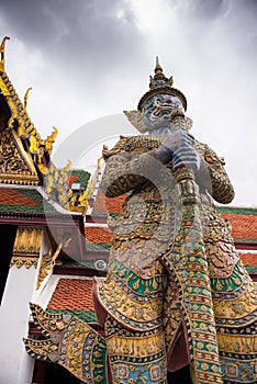 Giant gate keeper of the Royal Palace in Bankok