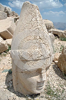 Giant God heads on Mount Nemrut. Anatloia, Turkey