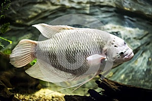 Giant gourami fish in aquarium