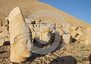 Giant head of Antiochus I Commagene,tumulus of Nemrut Dag, Turk