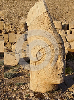 Giant head of Antiochus I Commagene,tumulus of Nemrut Dag, Turk
