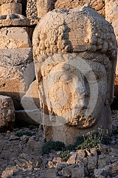 Giant head of goddess Tyche