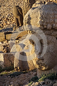 Giant head of goddess Tyche