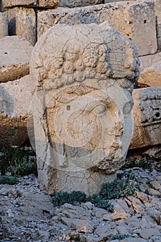 Giant head of goddess Tyche