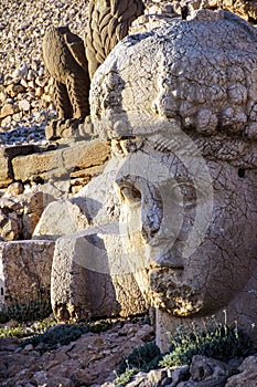 Giant head of goddess Tyche