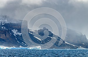 Giant Icebergs off the Antarctic Coast