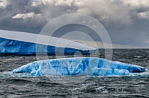 Giant Icebergs off the Antarctic Coast