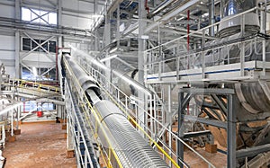 Giant industrial conveyor for a chemical plant