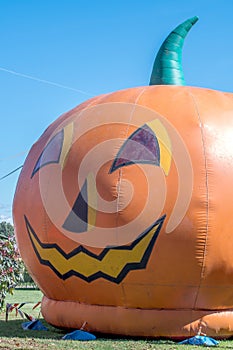 Giant inflatable bouncy house pumpkin