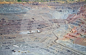 Giant iron ore opencast mine