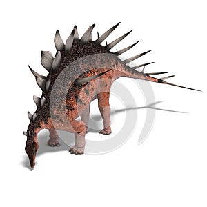 Giant kentrosaurus dinosaur