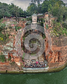 Giant Leshan Buddha near Chengdu, China