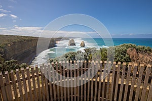 Giant limestone stacks, Gog and Magog. Gibson Steps, Great Ocean Road