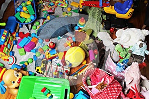 Giant mess in child's room