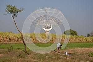 Giant Meter-wave Radio Telescope, GMRT, India.