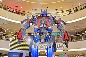 Giant model of Optimus Prime from Transformers