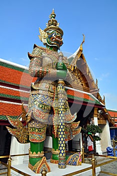 Giant Mosaic Guards at the Grand Palace