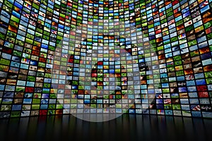 Giant multimedia wall