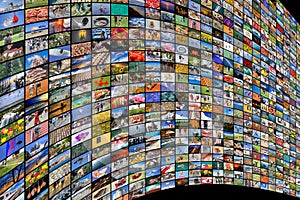 Giant multimedia widescreen video and image