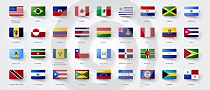 Giant North And South America Flag Set